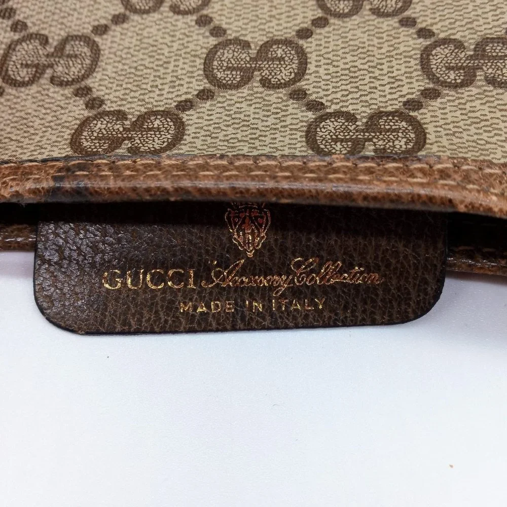 Vintage Gucci Sherry Line Guccissima Monogram Leather Tote Laptop Bag Brown